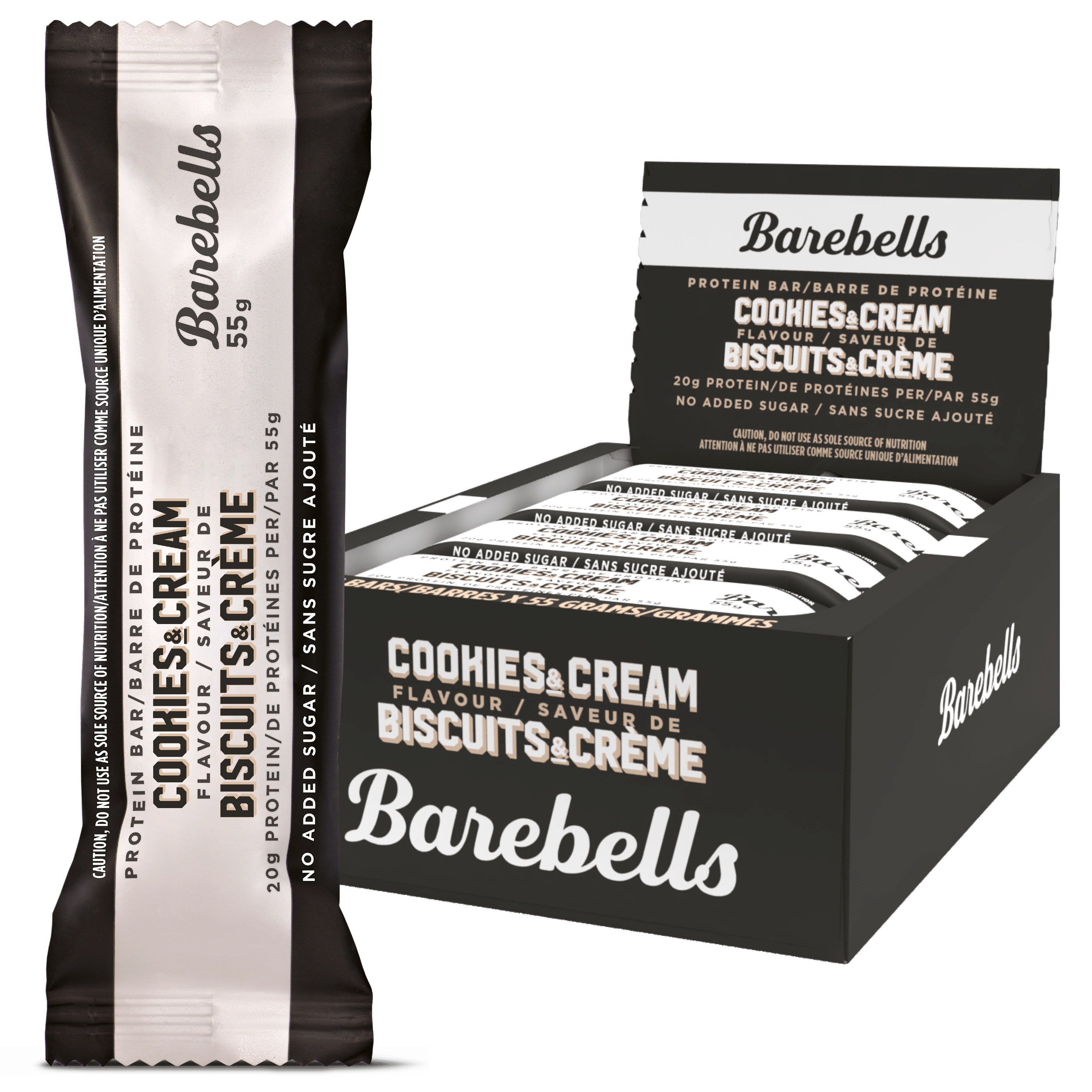 Packshot with single bar - cookies&cream